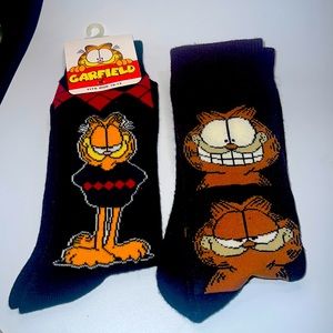 2 Pair of Vintage Garfield Crew socks